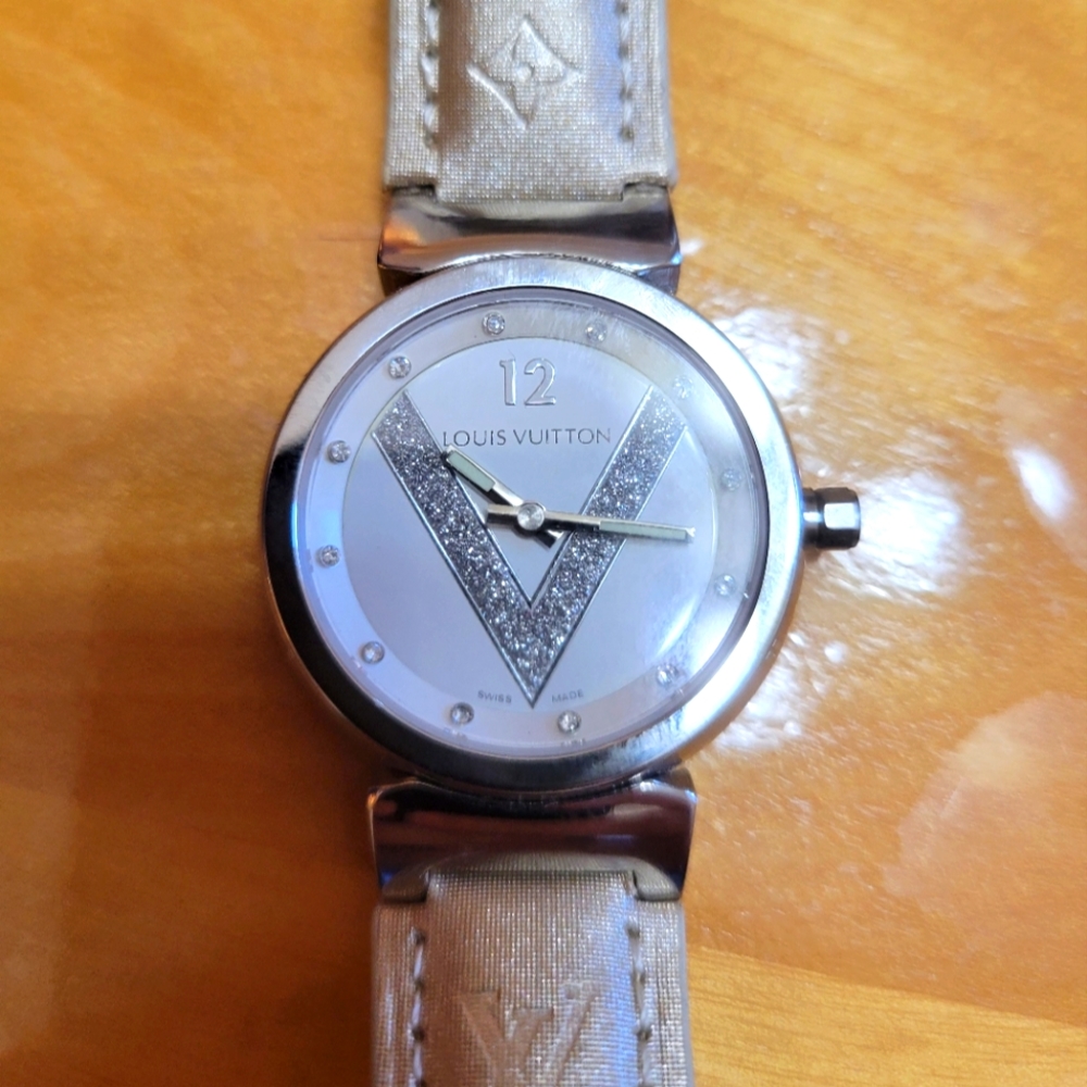 Louis Vuitton Women's Leather Band Watch